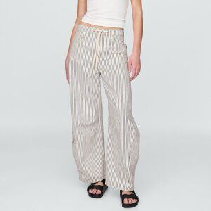 GAP Women's Striped Jeans - Cream and Black